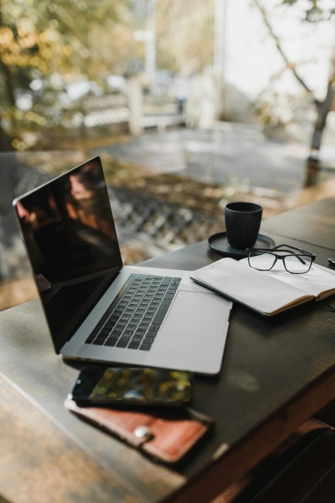 Balanced entrepreneur workspace showing benefits of delegating tasks to virtual assistant